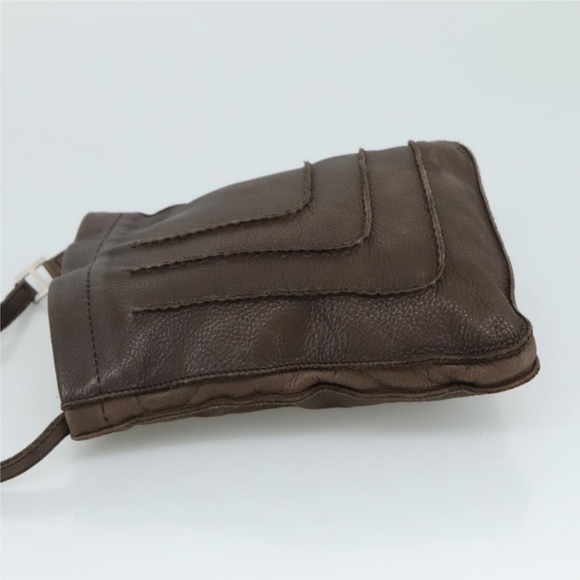 HERMES Toudu Shoulder Crossbody Bag Leather Brown - Picture 8 of 16